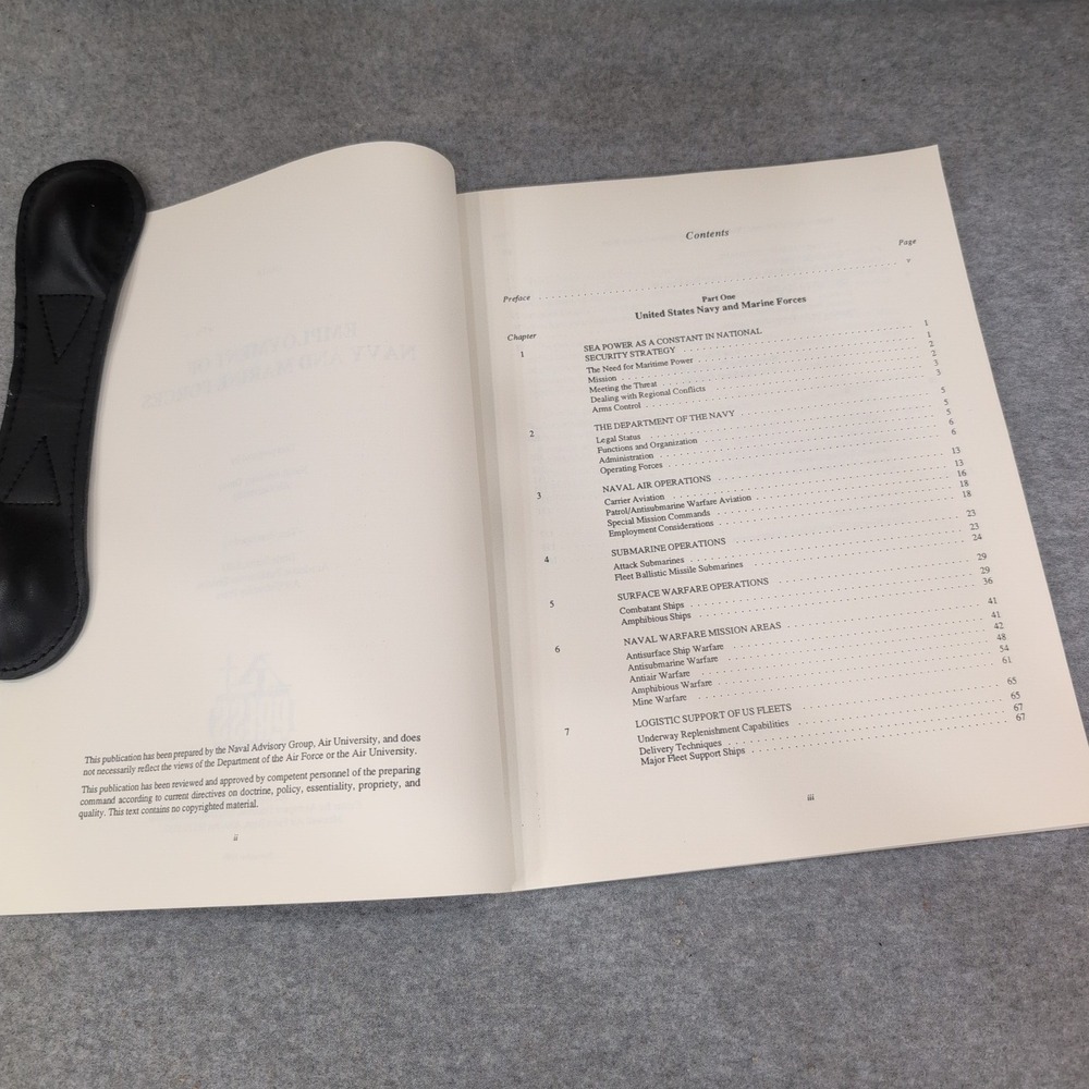 Employment of Navy and Marine Forces AU-16 Air University Press 1990 Book - Picture 3 of 4